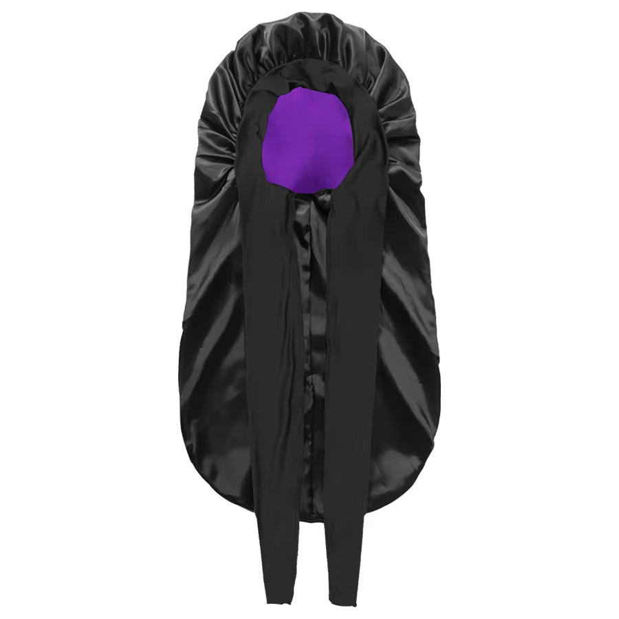 Blush Pink Layers Silk Satin Bonnet Sleeping Cap Shower Edge Wrap Cover Nightcap for Women Long Hair