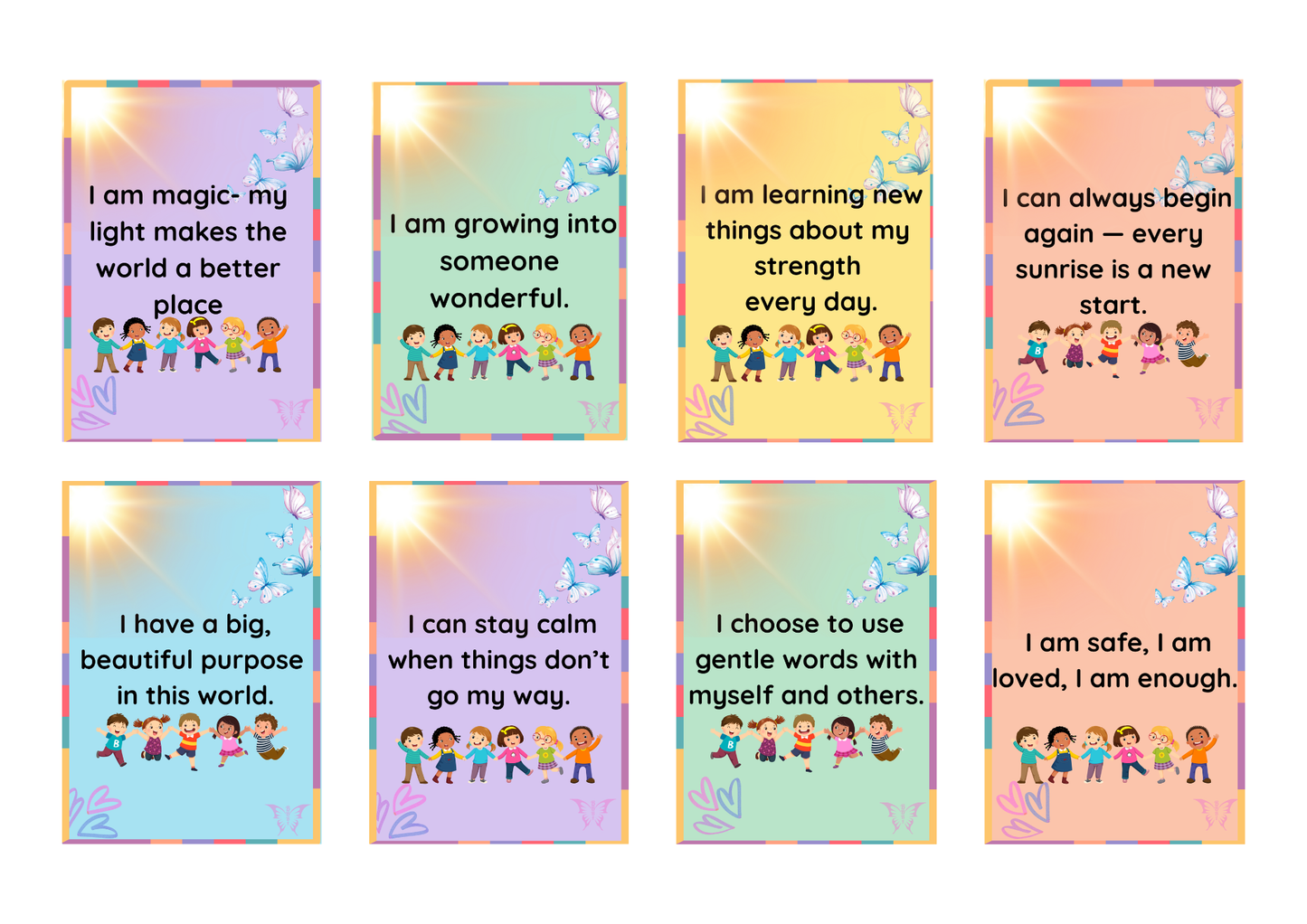 I Am Magic – Kids’ Affirmation Cards (Printable Digital Download)