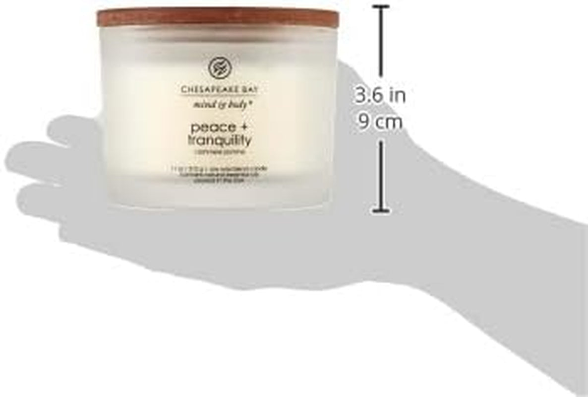 Peace & Tranquility Scented Candle - Cashmere Jasmine 3-Wick Coffee Table Jar