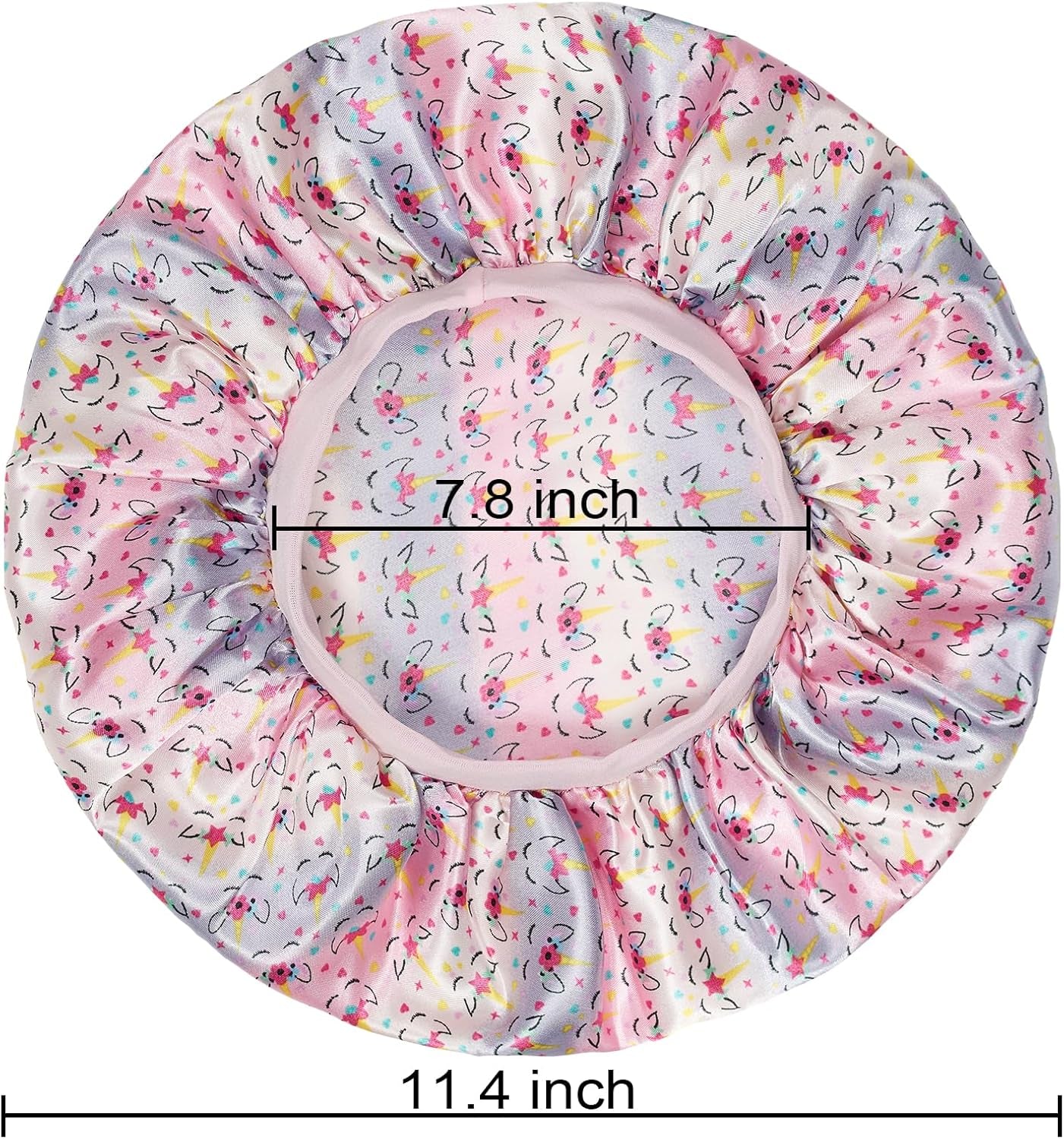 3 Pcs Satin Silk Kids Bonnets - Soft Sleep Caps for Girls with Wide Band for Comfortable Nighttime Wear