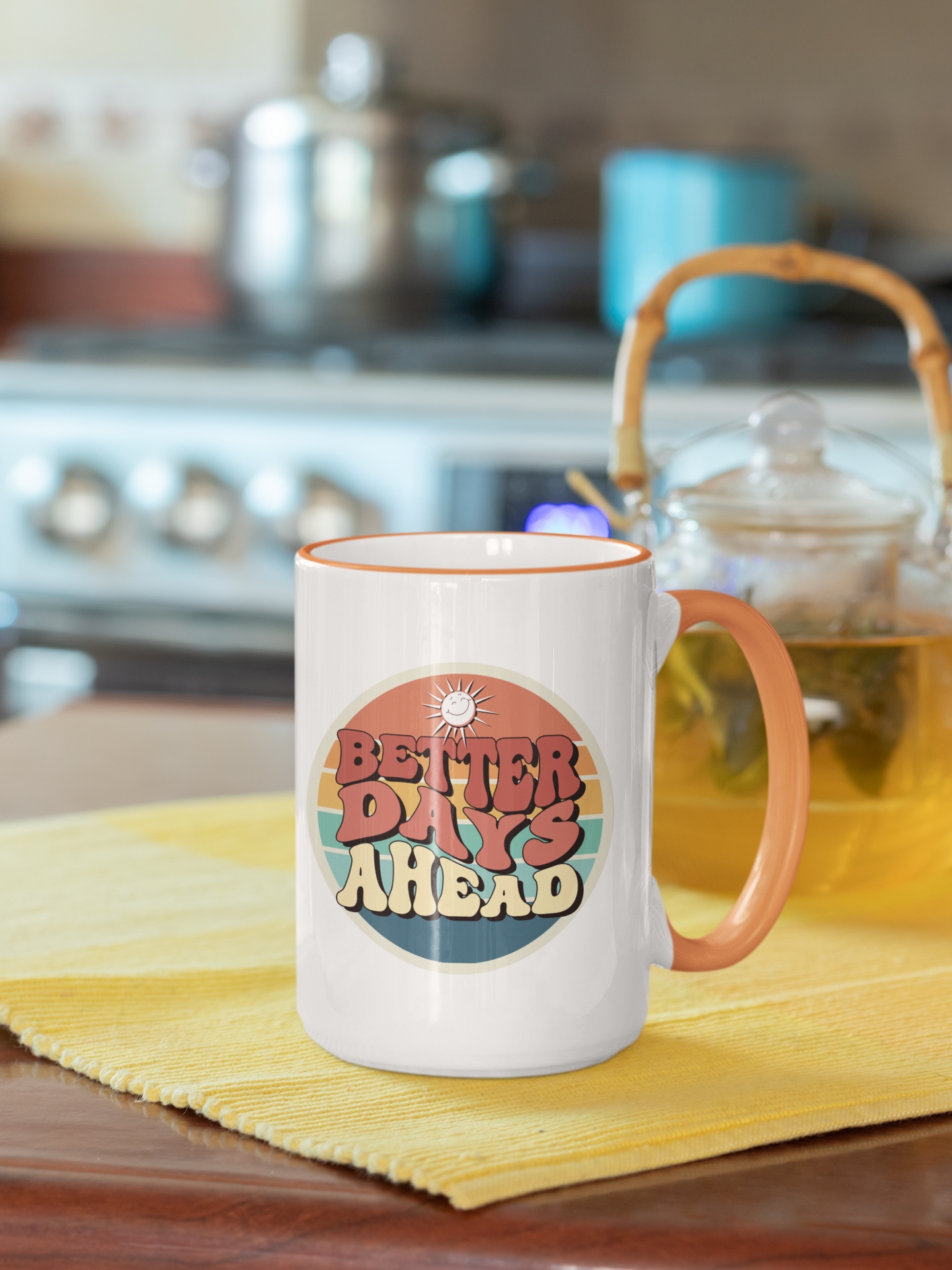 Sip in style with our Better Days Ahead 15oz Accent Mug! Perfect for your favorite beverages! ☕✨