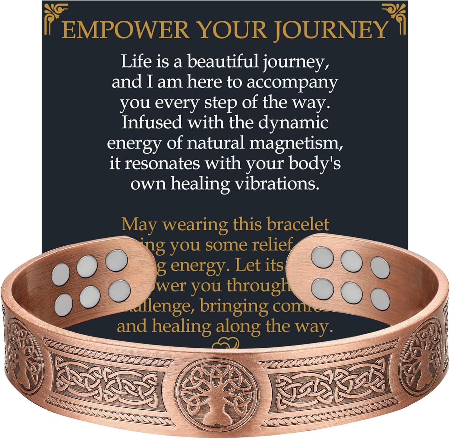 Elevate Your Style with Our Powerful 18X Strength Copper Bracelet for Men! 💪✨ 3,800 Gauss Magnets & 99.99% Pure Copper - The Perfect Gift! 🎁