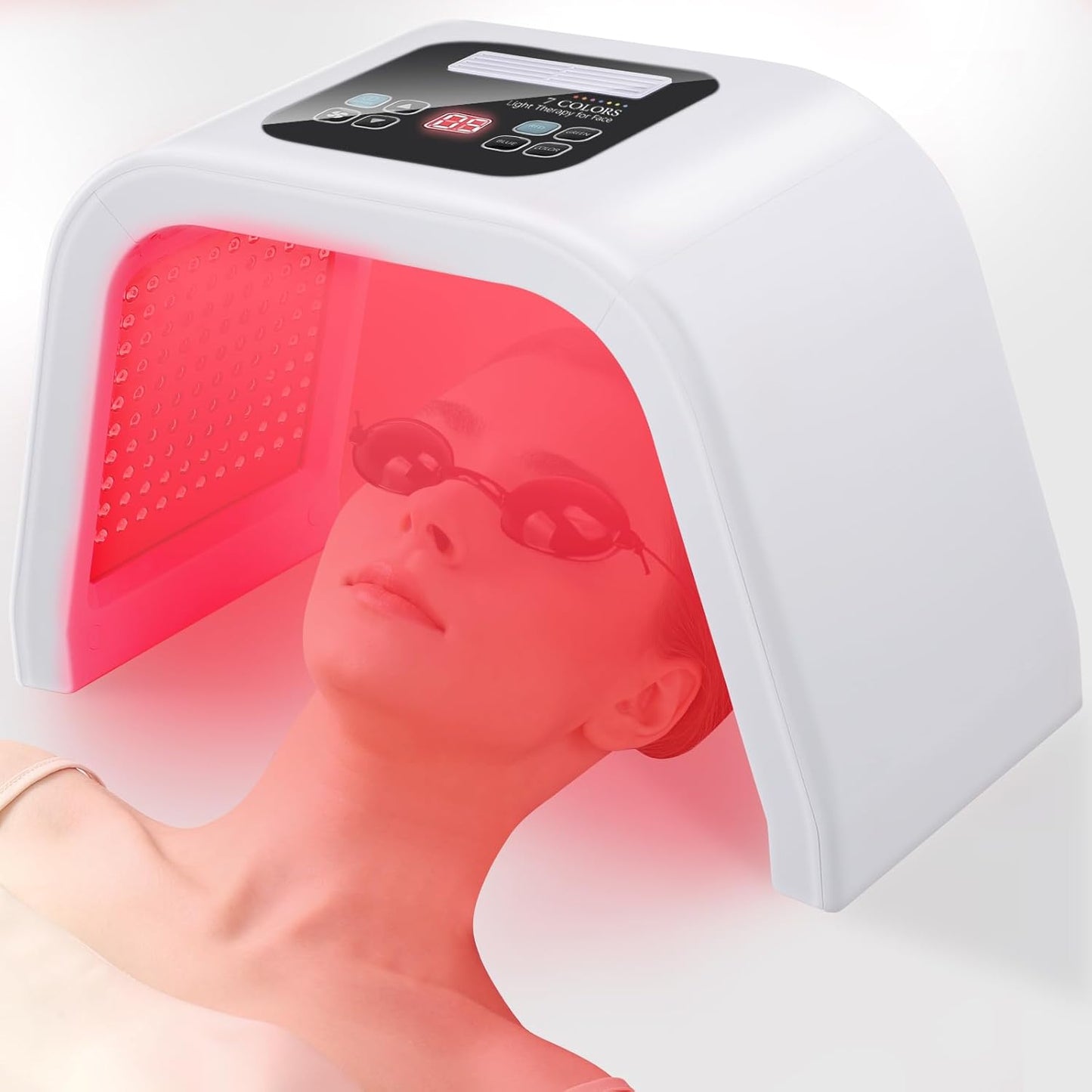 Transform Your Skin at Home: 7 Color Red Light Therapy Device for Face and Neck - Ultimate LED Beauty Tool