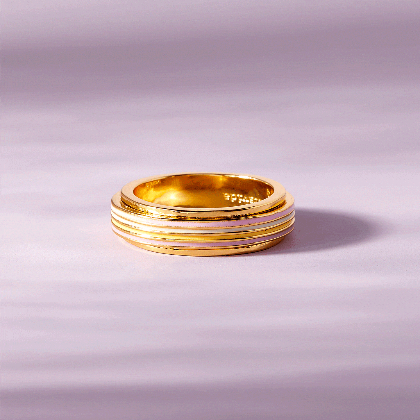 Pastel Stripe Fidget Ring for Mental Health Relief