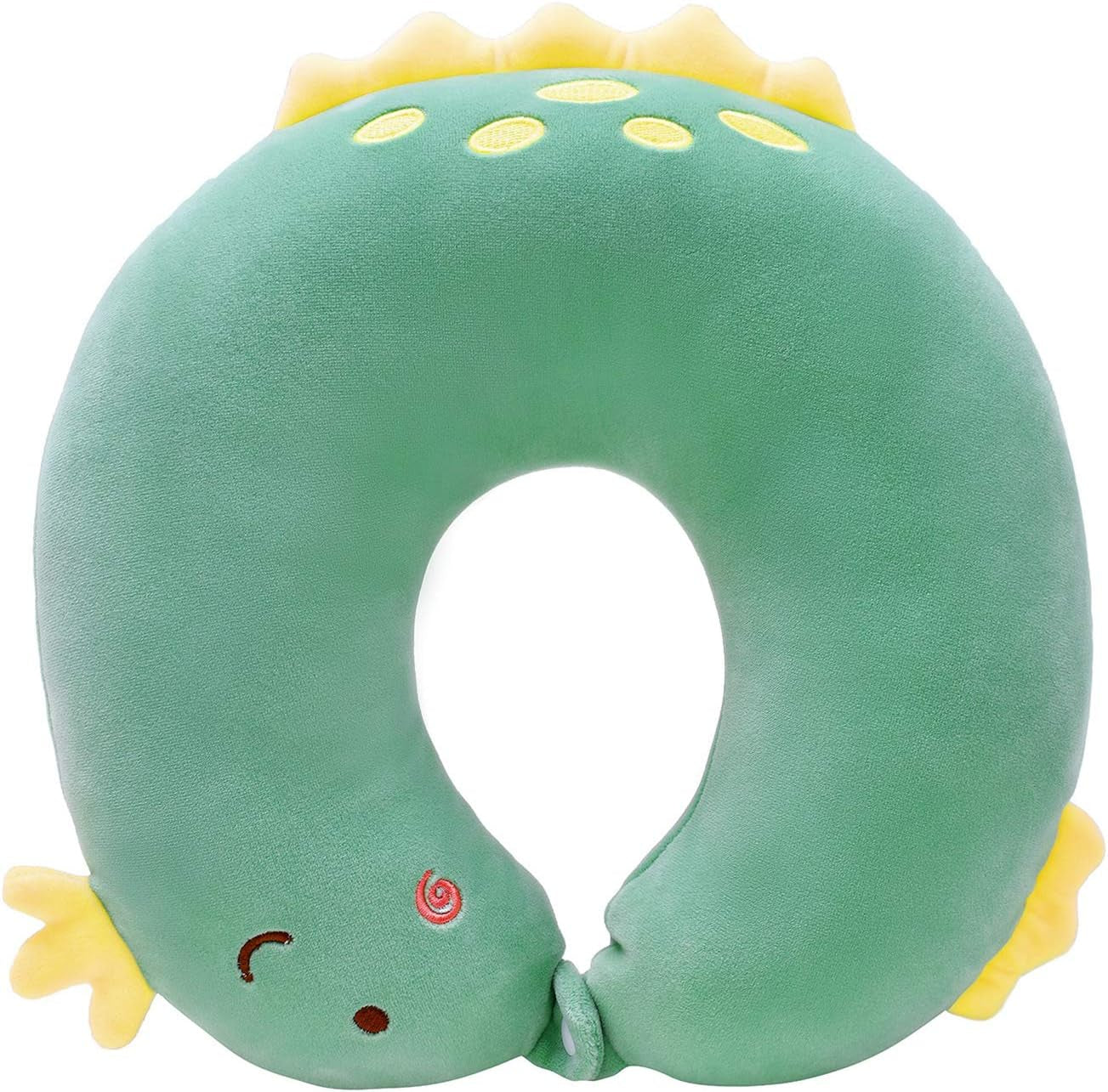 Children's Travel Pillow - Soft U-Shaped Neck Support for Car and Airplane - Adorable Animal Design - Portable Essential for Road Trips and Travel