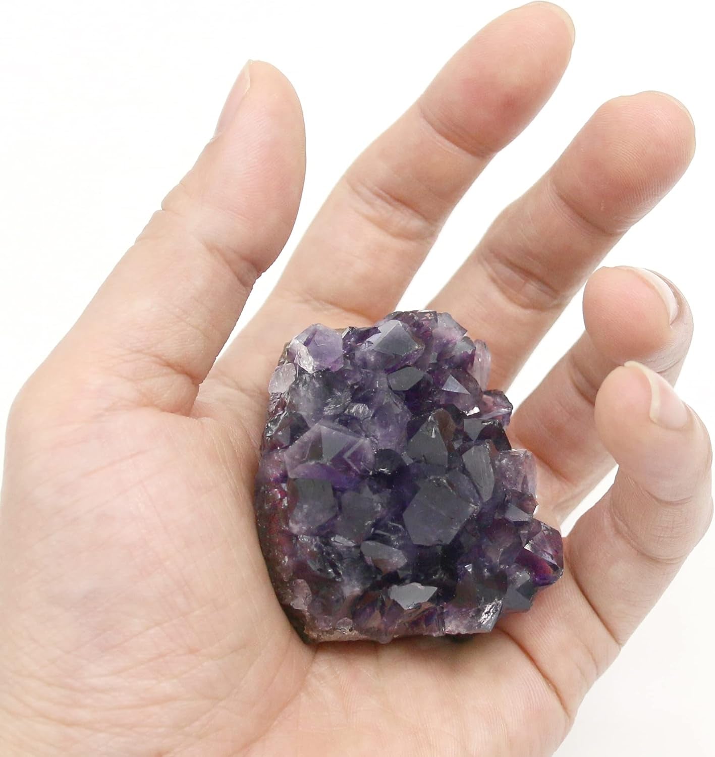 Natural Raw Amethyst Geode - Stunning Purple Crystals and Clusters (0.2 Lb)