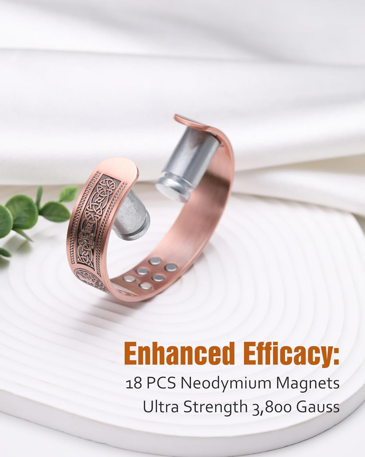 Elevate Your Style with Our Powerful 18X Strength Copper Bracelet for Men! 💪✨ 3,800 Gauss Magnets & 99.99% Pure Copper - The Perfect Gift! 🎁