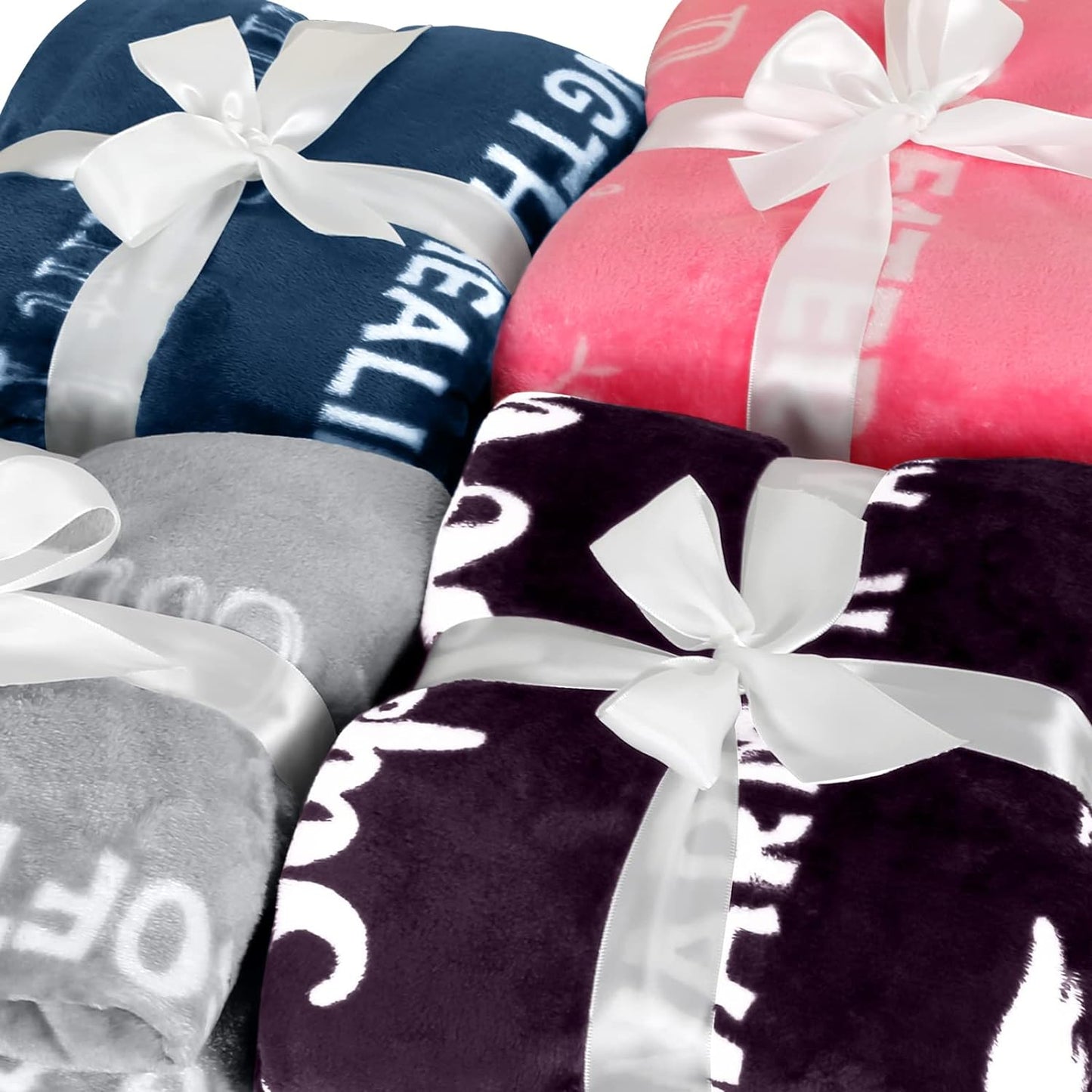 Inspirational Pink Sherpa Fleece Throw Blanket for Breast Cancer Warriors - Super Soft & Warm Get Well Gift for Women (50"X60")