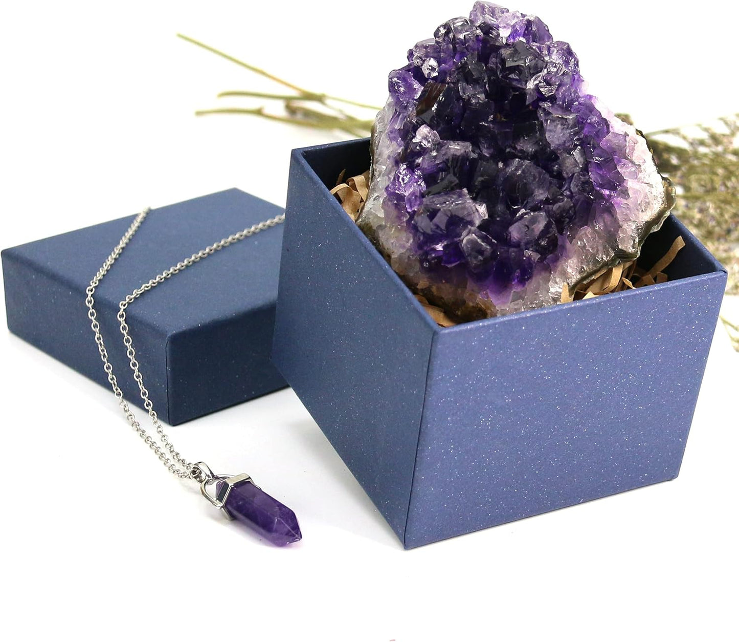 Natural Raw Amethyst Geode - Stunning Purple Crystals and Clusters (0.2 Lb)