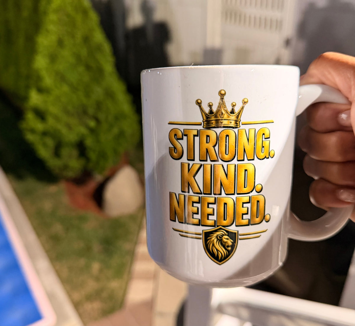 The “Strong. Kind. Needed.” Affirmation Mug — BB Wellness Edition White glossy mug