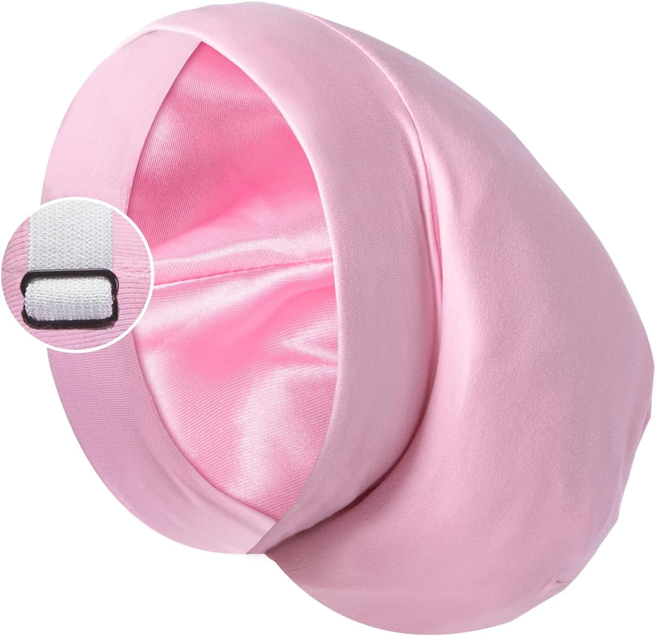 Satin Bonnet Silk Lined Sleep Cap- Adjustable Hair Cover for Women Men Frizzy Hair Night Cap Patients Care