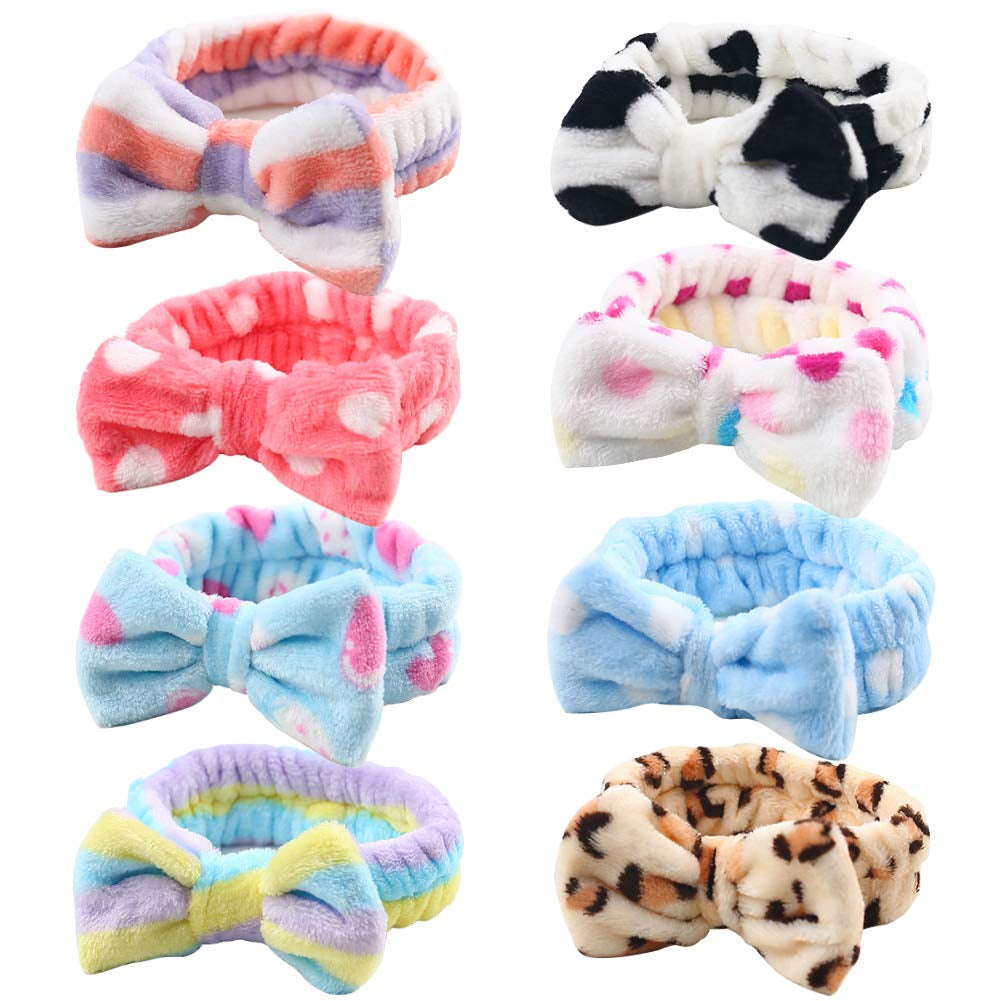 8-Pack Spa Headbands for Women & Girls - Perfect for Makeup, Face Washing, and Spa Days!
