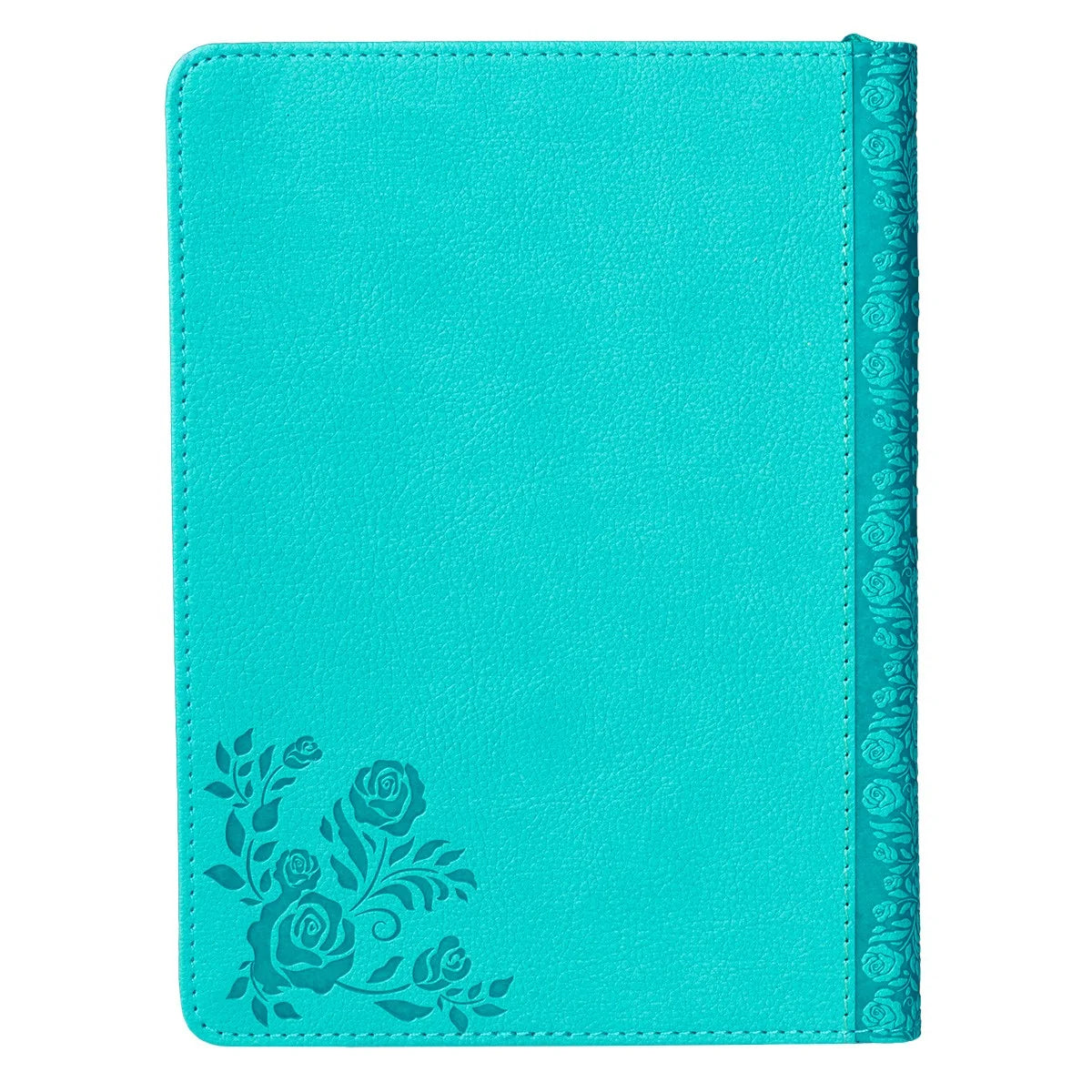 Strength and Dignity Proverbs 31 Woman Journal - Inspirational Faux Leather Notebook with Ribbon, 240 Ruled Pages, Handy Size 5.7" x 7", Teal