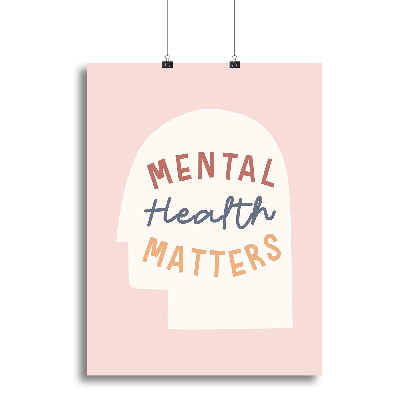 Show You Care: Mental Health Matters Canvas Print or Poster! 🧠💚
