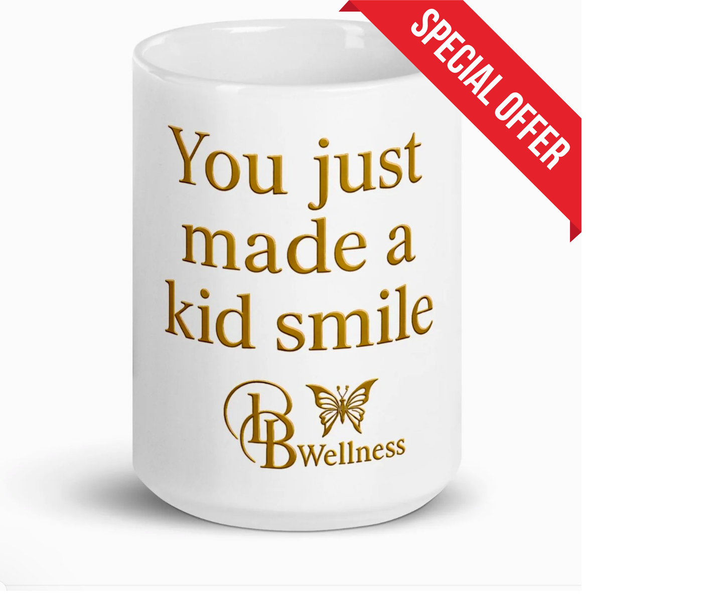White glossy "You Just Made a Kid Smile” – Mission Wellness Mug